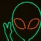 40" Halloween Neon Style Alien Decoration